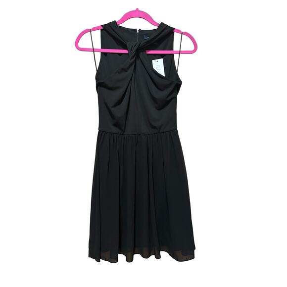 NWT! French Connection Black Panthea Halter Mini Cocktail Dress - Size 4 - Picture 5 of 10